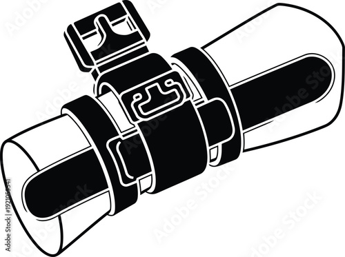 Adjustable camera lens filter holder mount with secure clamp for photography equipment vector