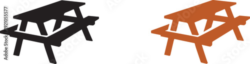 Bench Solid and Colorful Icon Vector Illustration for Web and Mobile UI Design.