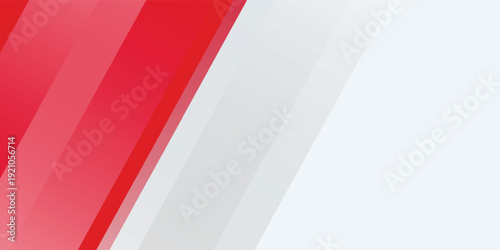 Abstract red and white minimalist background with layered diagonal stripes.