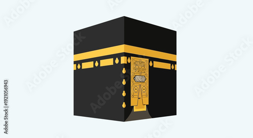 Kaaba, Mecca, Islamic Holy Site, Black Cube with Gold Trim, Muslim Pilgrimage