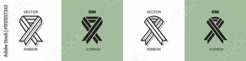 Ribbon icon line. Ribbon vector illustration.