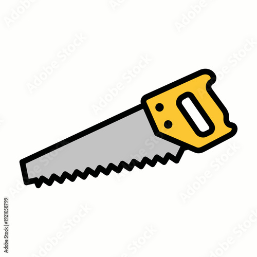 A cartoon image of a handsaw, a useful tool