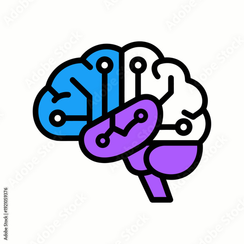 An artistic digital brain graphic representing artificial intelligence and technological advancement. A striking visual symbolizing AI, innovation, and futuristic concepts