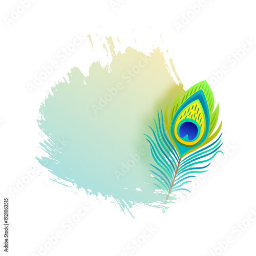 natural peacock feather background with grungy effect