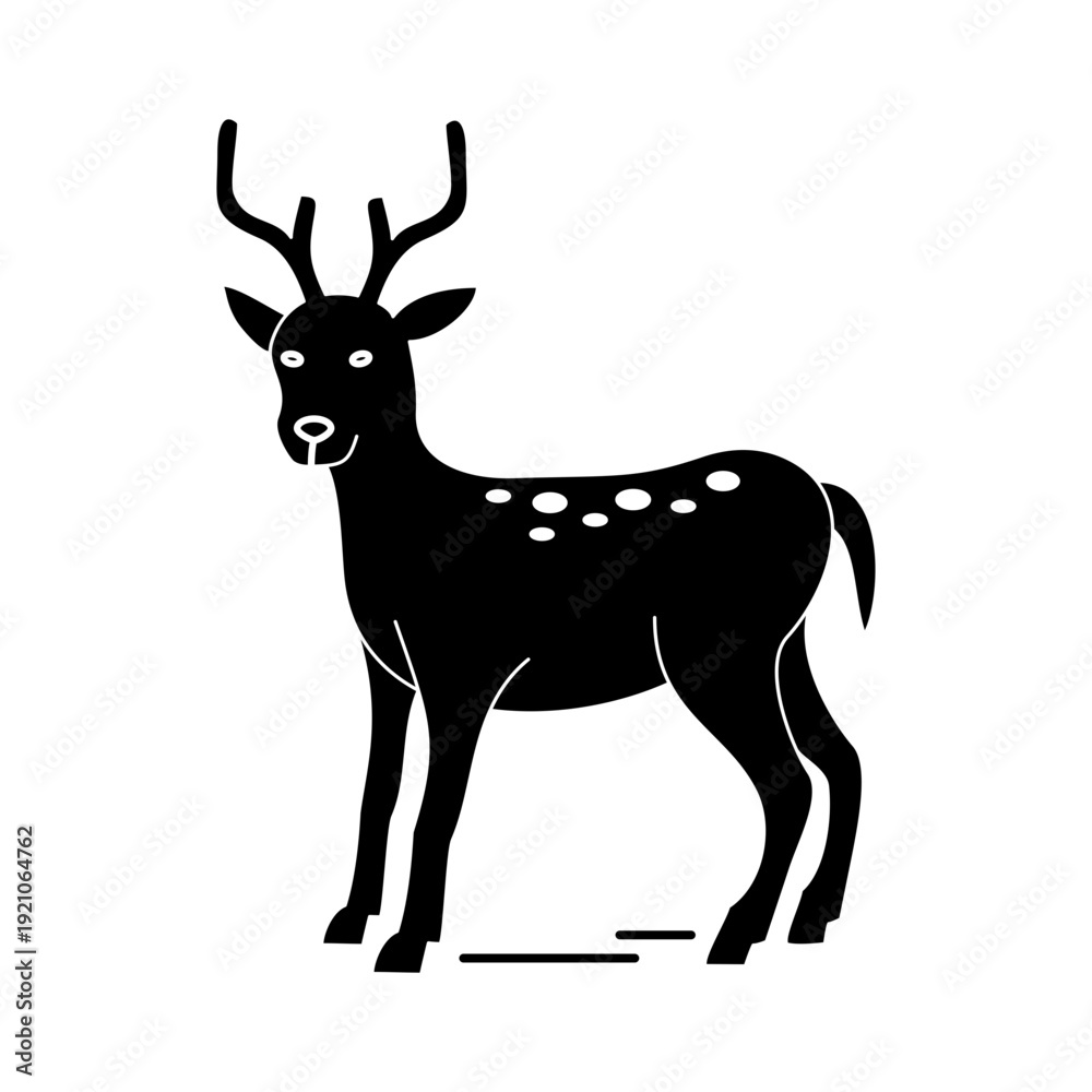 Fototapeta premium Deer Icon Glyph