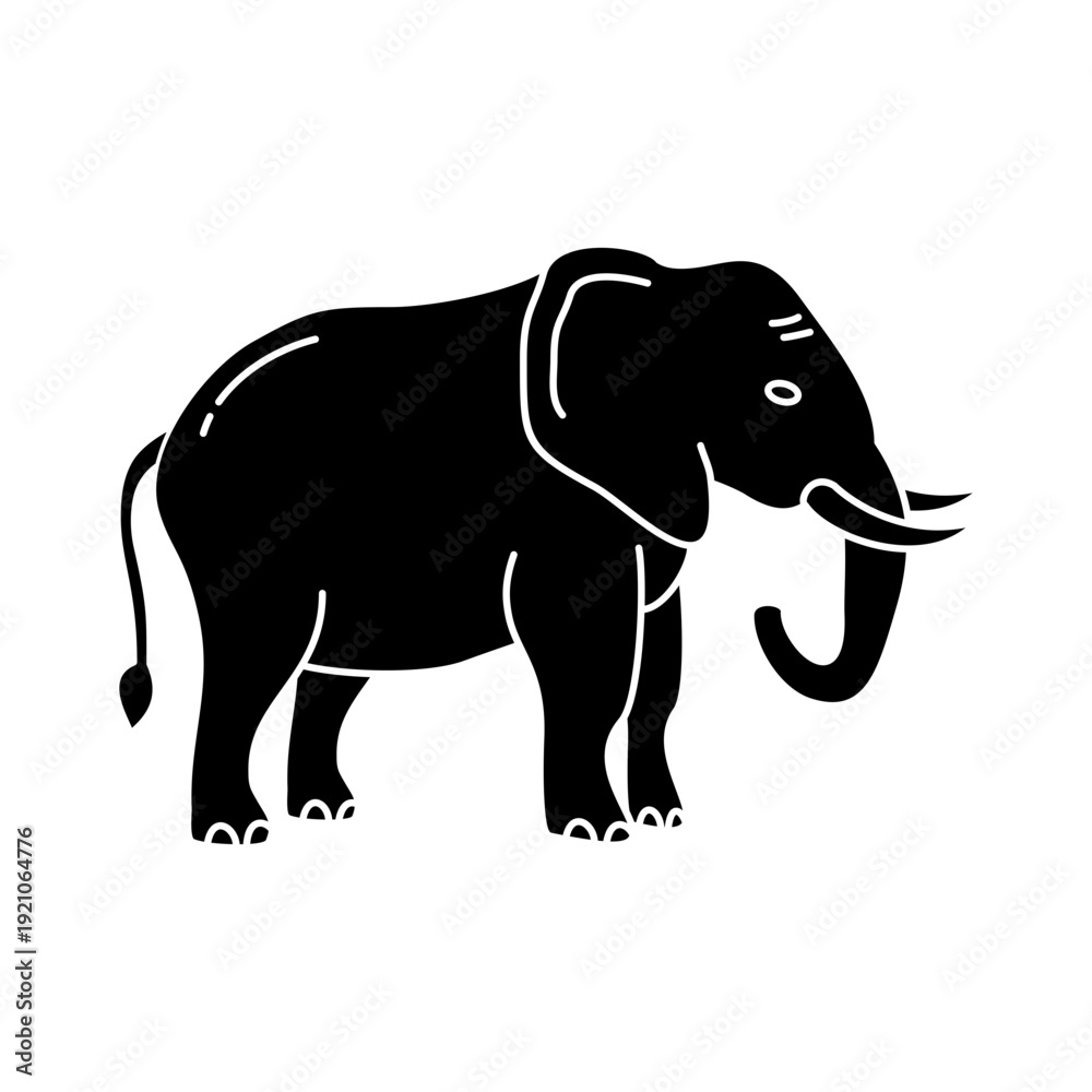 Obraz premium Elephant Icon Glyph