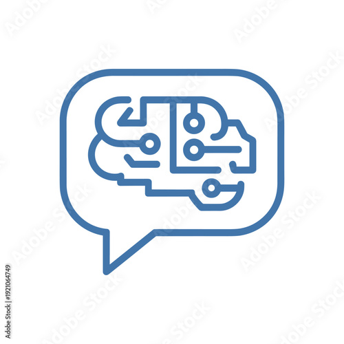 chatbot ai robot blue circuit brain in