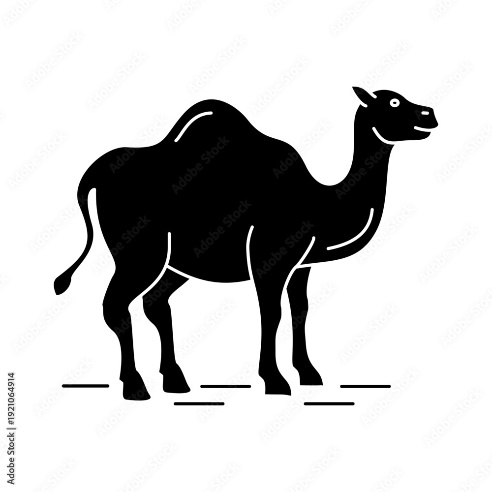 Fototapeta premium Camel Icon Glyph