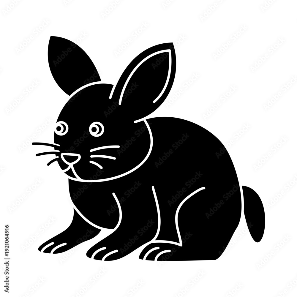 Obraz premium Rabbit Icon Glyph