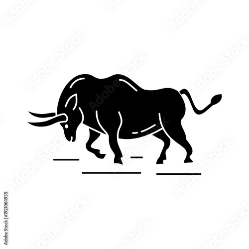 Bull Icon Glyph