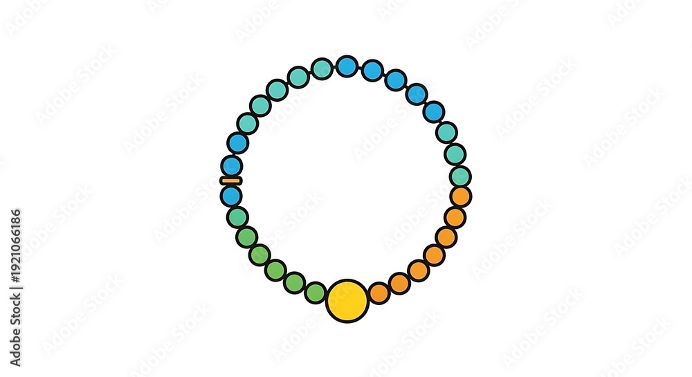Obraz premium Colorful beads forming circular pattern.
