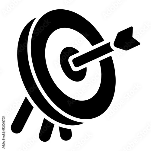 accuracy target glyph icon. precise aim focus. quality indicator. technical control