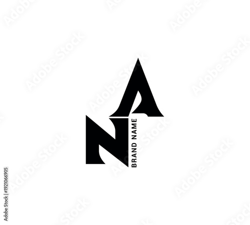 Creative NA logo design. Letter NA logo design vector