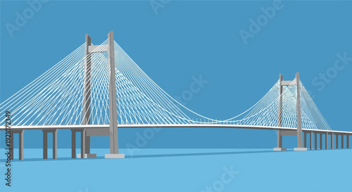 Modern Cable-Stayed Bridge Design, Engineering Marvel, Architectural Structure