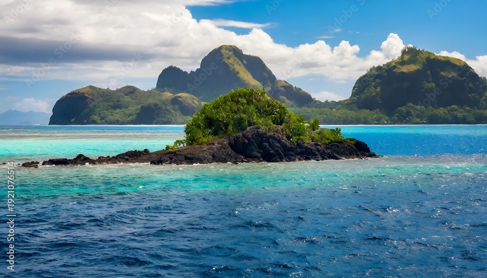 Naklejka premium tropical island in the sea