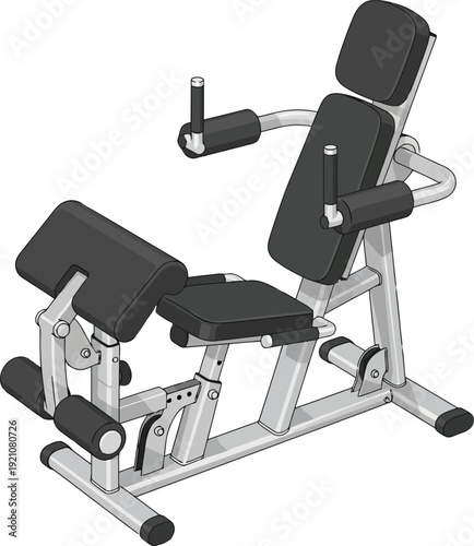 Multi functional weight machine for home gym workout and fitness training vector