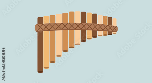 Traditional Andean Pan Flute Musical Instrument