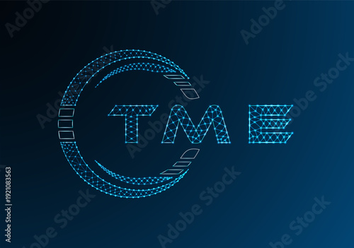Fotografie TME low poly letter logo vector design