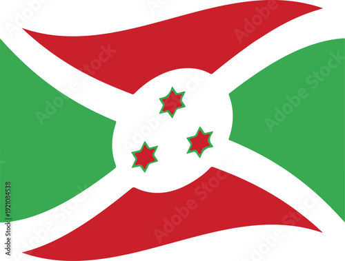 Waving national flag of burundi