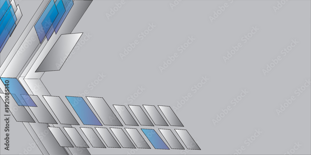 Obraz premium Abstract blue grey corporate tech background. Vector design