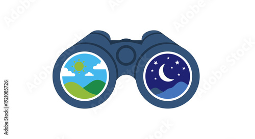 Binoculars with Day and Night Views.