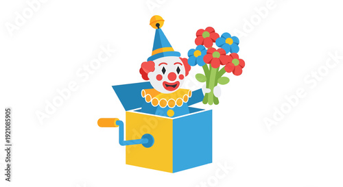 Clown Emerging from Jack in the Box.