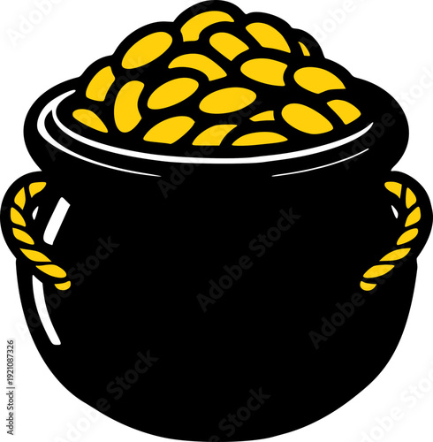 pot of gold with coins