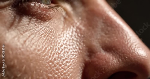 Wallpaper Mural Close-up of a human nose showcasing skin texture and natural details in soft lighting Torontodigital.ca