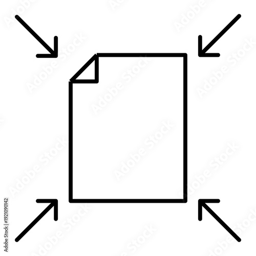 compress file line icon with editable stroke