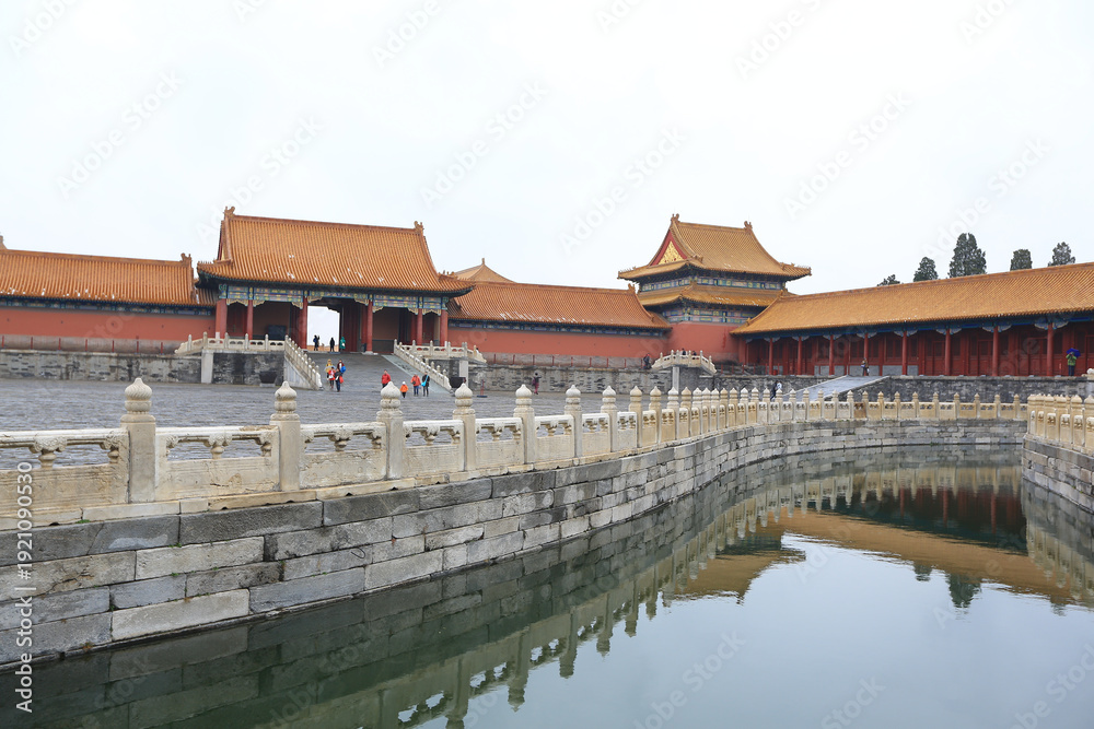 Naklejka premium Forbidden City Beijing - Traditional Chinese Palace Architecture
