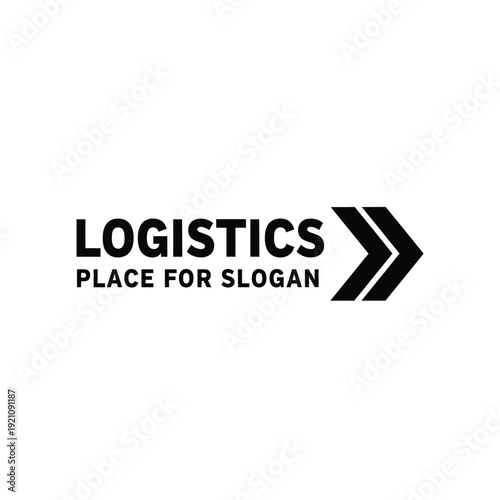 Vector illustration icon logistics company logo template with arrow symbol