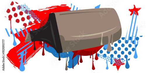 Felt Tip Pen graffiti. Abstract modern street art decoration performed in urban painting style.