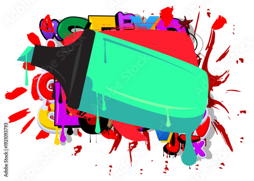 Felt Tip Pen graffiti. Abstract modern street art decoration performed in urban painting style.