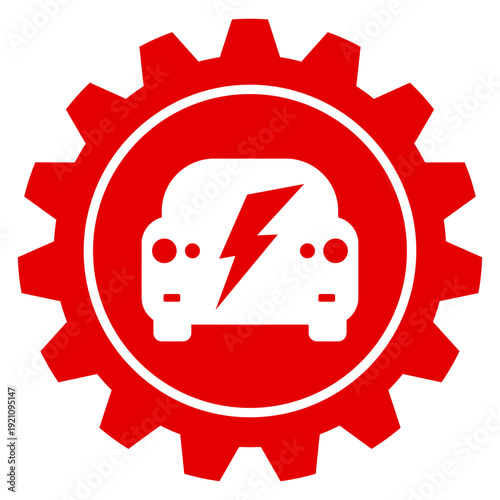 Einstellungen für Elektroauto E-Mobility und Energie als Vektor Grafik transparentes PNG Icon Design
