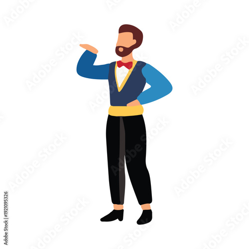 male and female dancers at the party wearing ties and trousers dancing on the dance floor