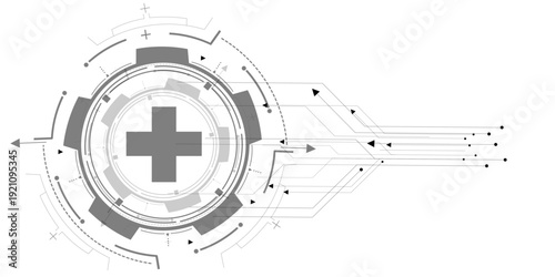 Abstract concept of healthcare and medical technology. Virtual doctor, medical assistant, and innovation medicine.