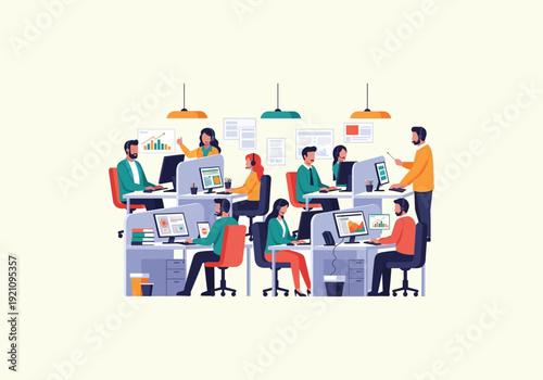 Ilustration Flat Design Concept 