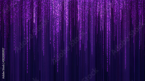 Abstract purple data rain with vertical lines. Digital background.

