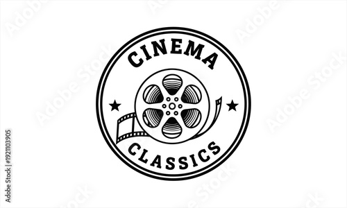 Cinema Classics Film Reel Logo Design.