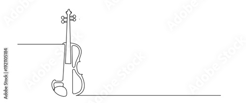 violin line art style drawing. Vector eps. A minimalist line art illustration of a violin.