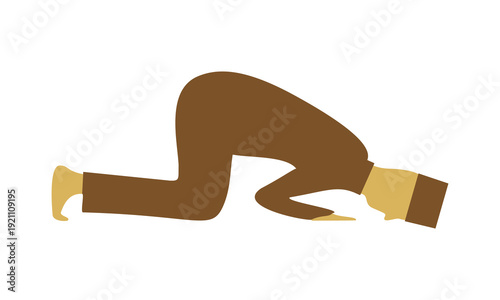 Person prostrating illustration design vector