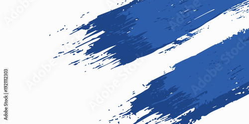 Abstract Blue and White Grunge Background with Halftone Style. Brush Stroke Illustration for Banner, Poster or Sports.