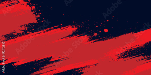 Red halftone dots blue color pattern gradient grunge texture background. Dot pop art comic sport style.