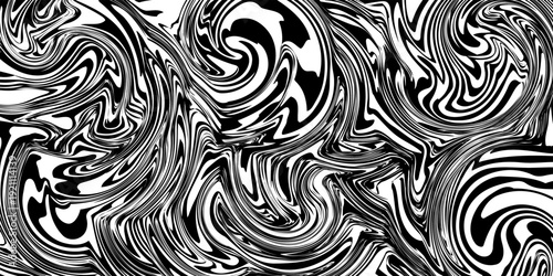 Black and white dynamic wavy pattern with transition effect for sporty and modern background