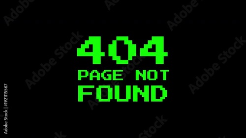 Error 404 page not found error message in green for web design projects, to add a vintage touch. Suitable for website design mockups.