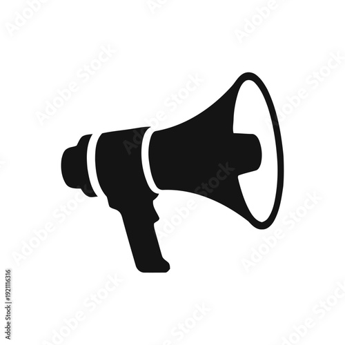 Megaphone icon design on a white background