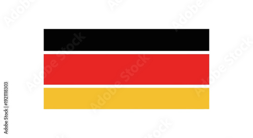 Germany flag waving with black red and gold horizontal stripes