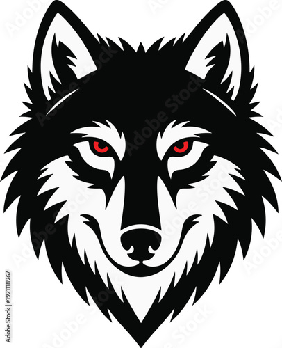 Wolf head conservation emblem