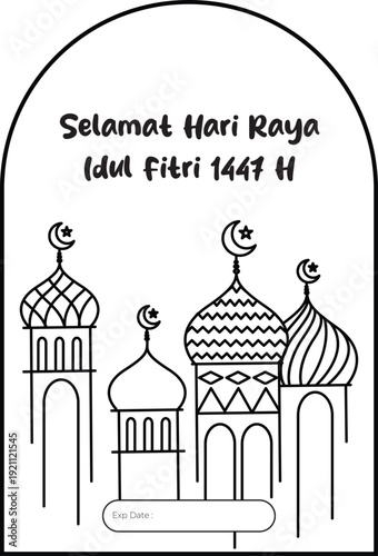 eid al fitr label food jar hampers lebaran sticker template