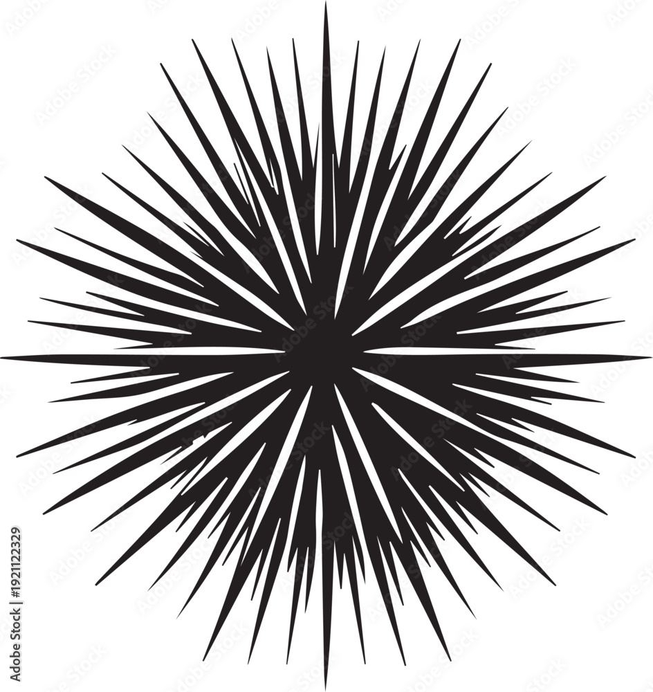 Obraz premium Sea Urchin Icon Vector